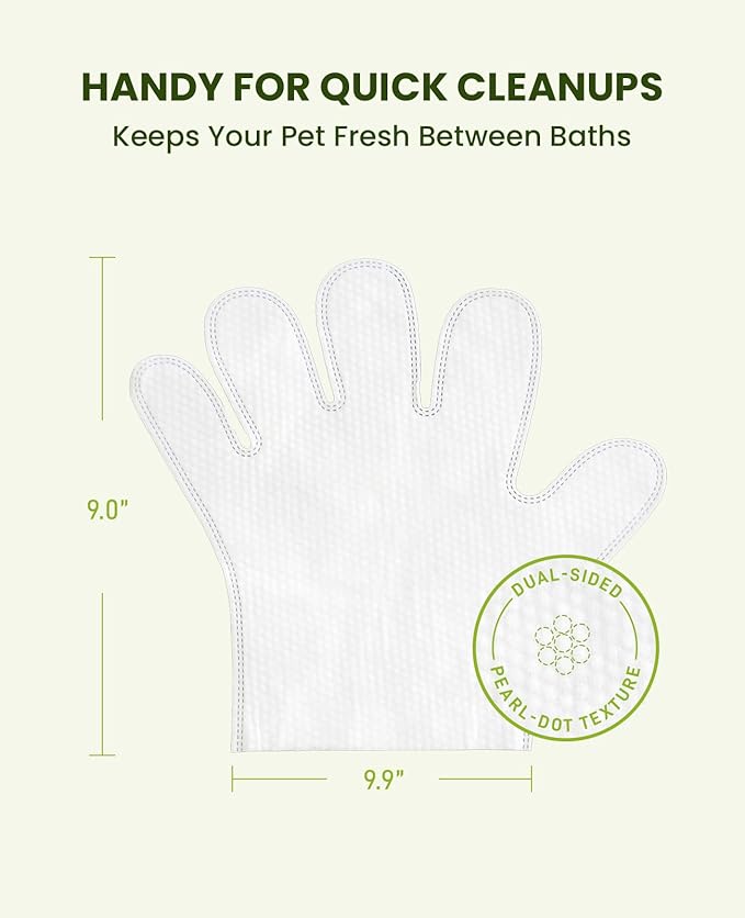 36PCS Hypoallergenic Pet Glove Wipes for Dogs & Cats - Quick Clean & Deodorizing Between Baths & Travel | Dog Washing Wipes for Fur, Butt, Paws, Eyes & Ears |Cat Cleaning Gloves for Grooming & Bathing