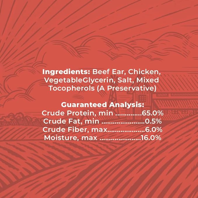 Chicken Coated Cow Ear Nuggies - Treats for Dogs - 1 Pound Bag