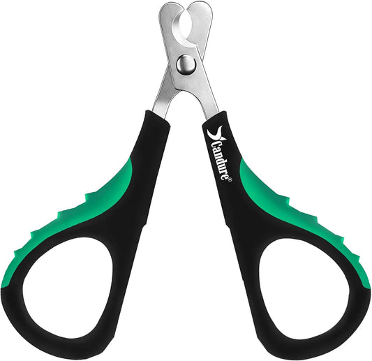 Candure Cat Nail Clippers for Cats, Rabbits, Hamsters, Birds - Stainless Steel Trimmer with Precise Angled Edges for Easy & Safe At-Home Grooming