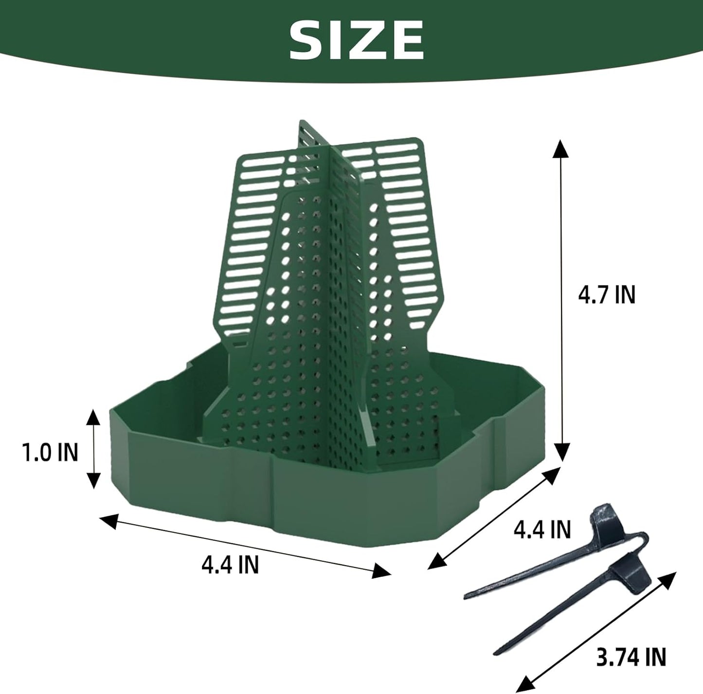 Chameleon Feeder+Bearded Dragon Feeder for Mounted Insect with Rope and Tweezers, Tank and Aquarium Accessories for Lizard, Bearded Dragon, Gecko, Frog(Medium)