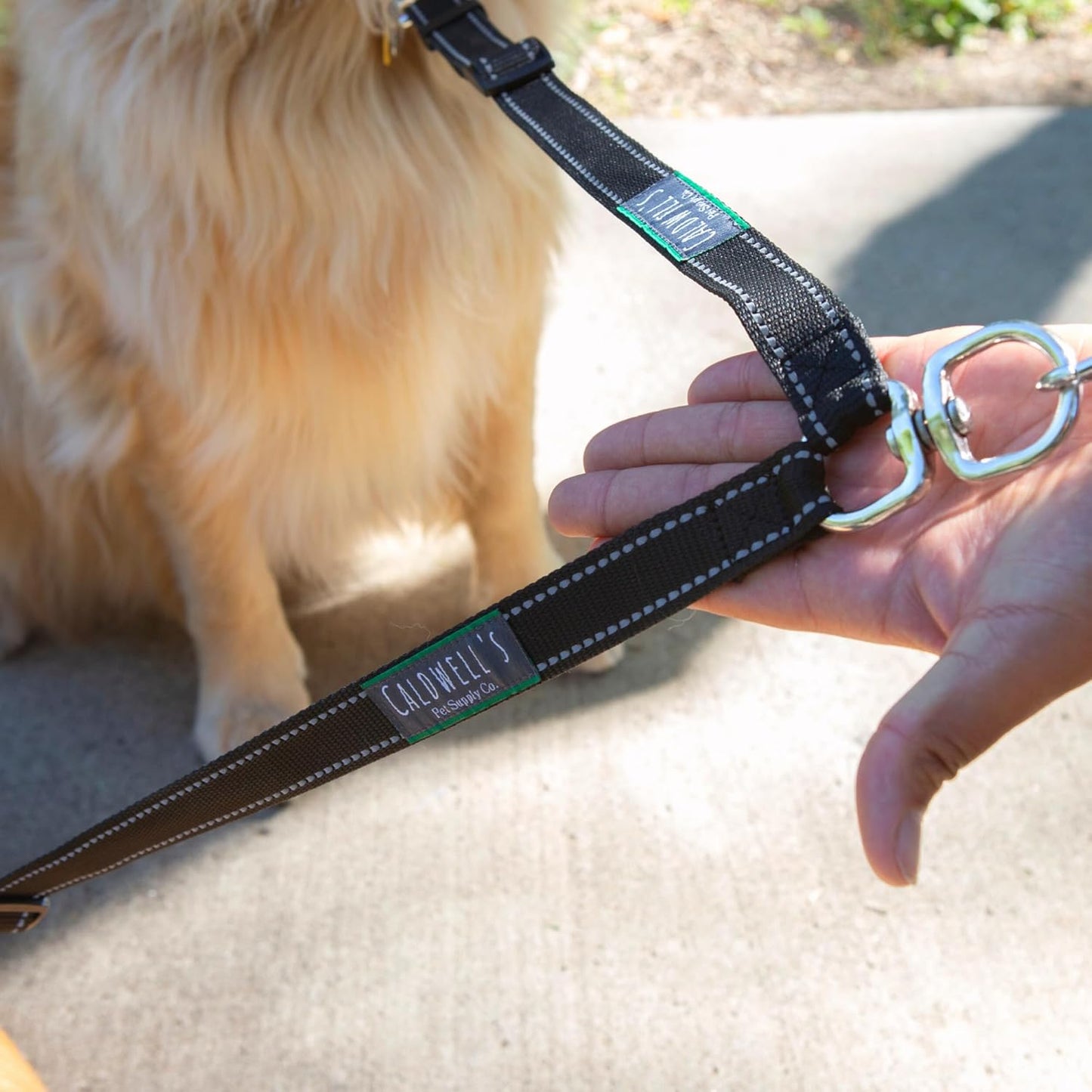 Caldwell's Pet Supply Co. Leash Coupler, Two Dog Leash Splitter to Split Leashes for Walking 2 Dogs, Tangle Free Double Dog Leashes Connector, Adjustable Attachment for Small or Medium Dogs