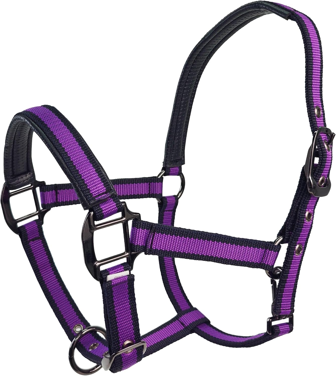 JWODVNTH Adjustable Horse Halter with PP Webbing, Durable Horse Halters with Zinc Alloy Hardware, Horses Training Equipment to Prevent Friction for Training, Competitions & Daily