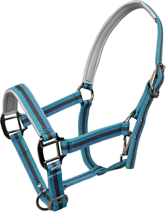 JWODVNTH Adjustable Horse Halter with PP Webbing, Durable Horse Halters with Zinc Alloy Hardware, Horses Training Equipment to Prevent Friction for Training, Competitions & Daily