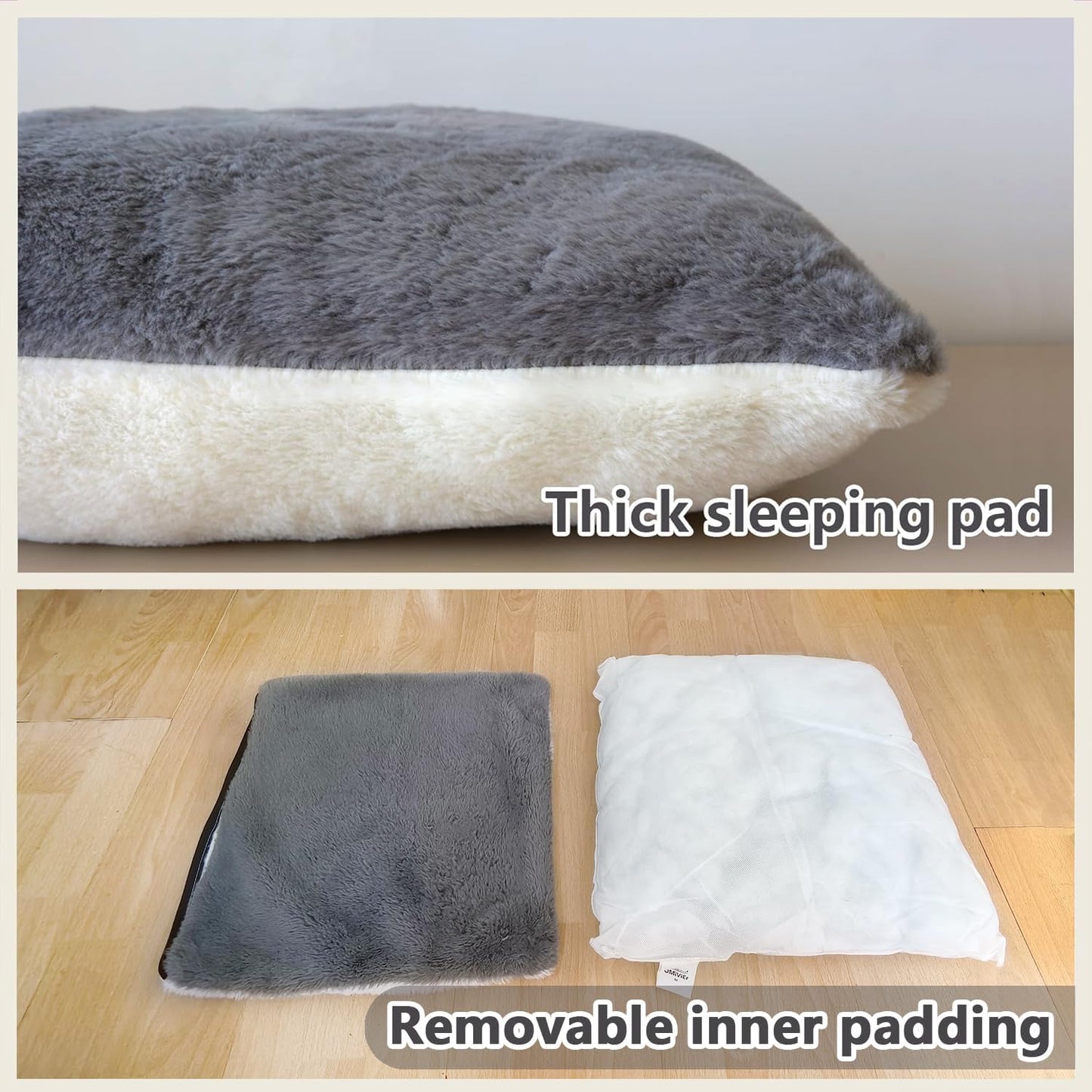 Cat Bed for Indoor Cats,Foldable cat cave,Anti-Slip & Water-Resistant Bottom,cat Houses for Indoor Cats or Small Dogs, Kitten Tent, Rabbit Bed (Dark Grey, L:(17.5"×16.9"×15.9"))