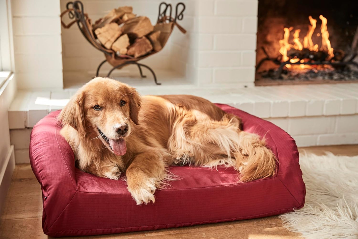 K9 Ballistics Tough Bolster Orthopedic Sofa Dog Bed with Removable Washable Cover - Durable, Water Resistant with Nonskid Bottom - Small, Titanium Premium Finish