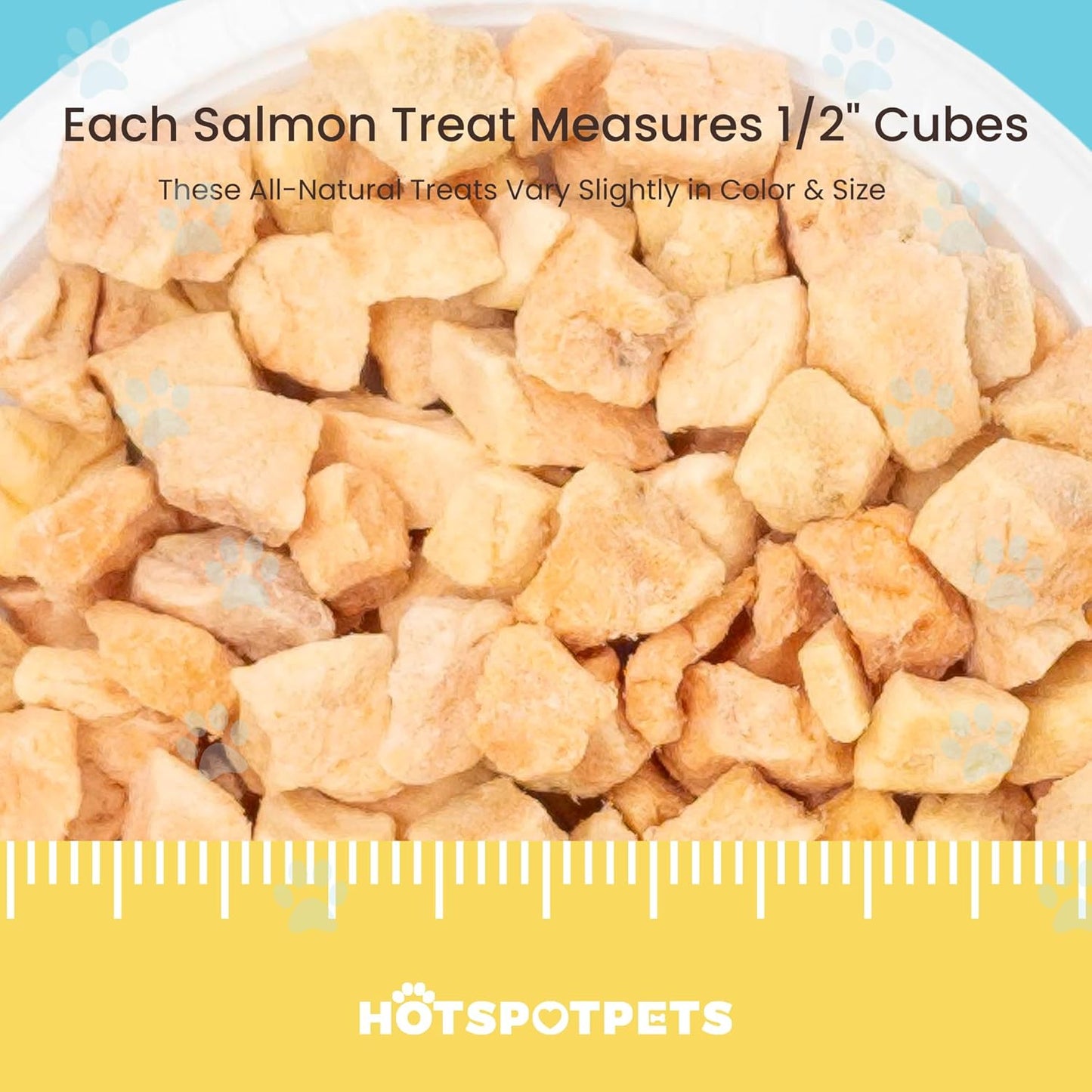 hotspot pets Freeze Dried Salmon Treats for Cats & Dogs -Made in USA-1LB Resealable Big Bag -Single Ingredient, High Protein, All Natural Grain-Free- Perfect for Training, Topper or Snack