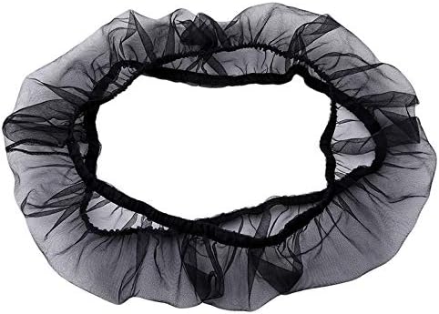 ISMARTEN Bird Cage Seed Catcher (2 Pack), Airy Gauze Bird Cage Cover Seeds Guard Dust-Proof Universal Birdcage Accessories Mesh Net Cover (Black + White, S)