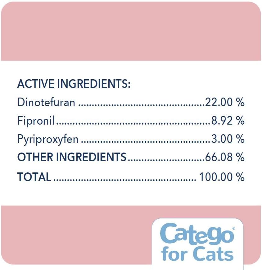 Catego for Cats Flea and Tick Treatment & Prevention (Over 1.5 lbs) 6-Month Supply