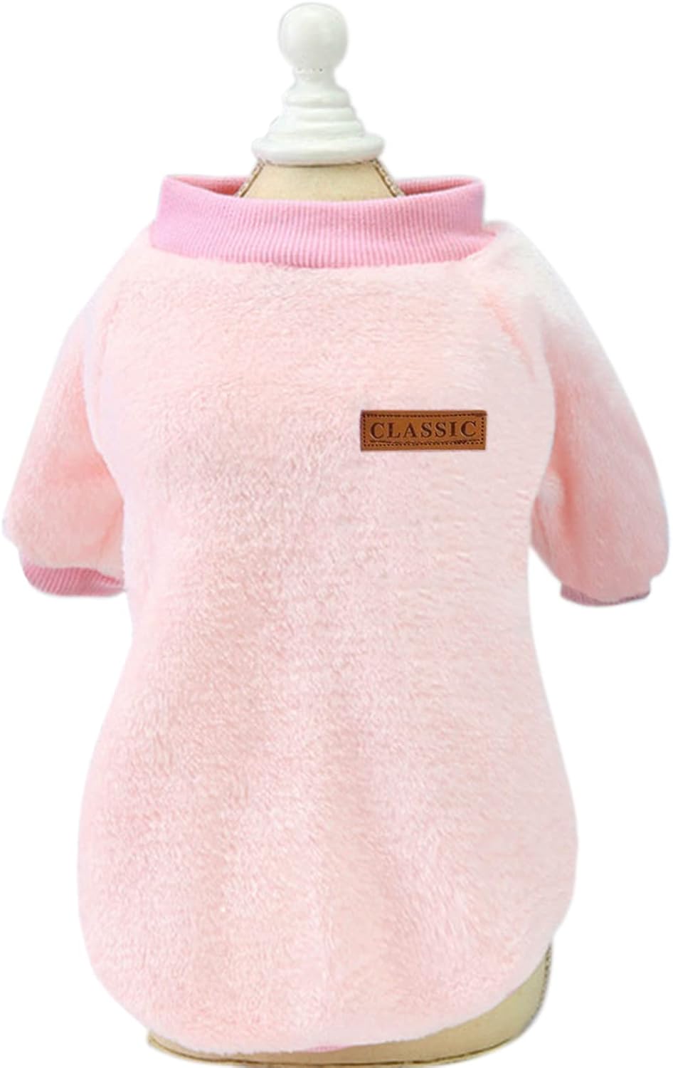Jecikelon Pet Dog Clothes Dog Sweater Soft Thickening Warm Pup Dogs Shirt Winter Puppy Sweater for Dogs (Z01-Pink, Large)
