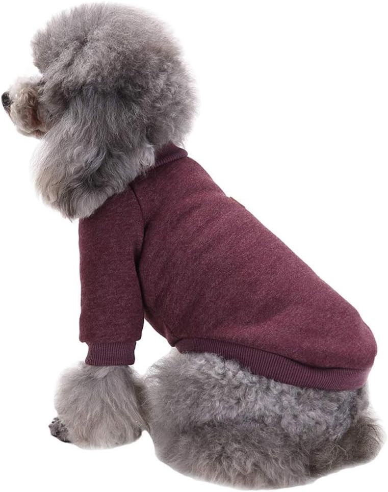 Jecikelon Dog Clothes Dogs Sweater Soft Puppies Clothing Winter Puppy Sweaters Warm Outfit for Dogs Small XXS XS Cat Apparel (Brown, XS)