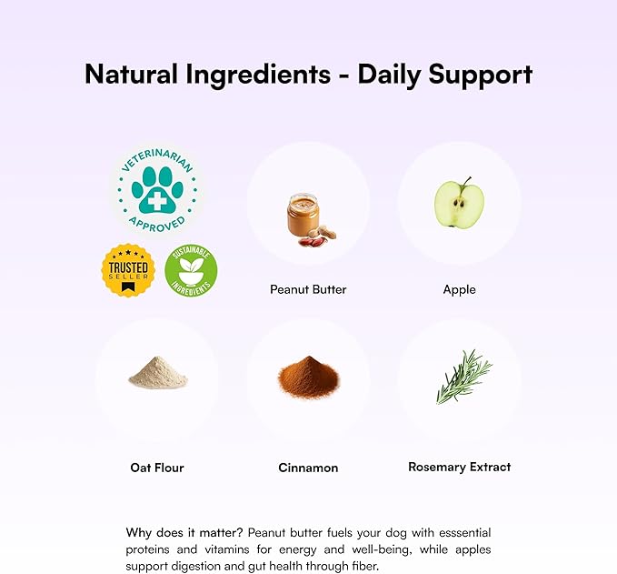 Pawco Dog Treats, Hip & Joint – Supports Mobility in Senior & Active Dogs – Crunchy Dog Cookies with Omega-3 & DHA, Peanut Butter & Apple – Functional & Healthy Rewards for Dogs – Magic Cookie – 8.8oz