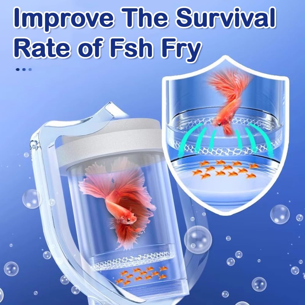 Breeder Box Fish Tank,Fish Breeder Box for Floating Aquarium,Isolation Breeding Boxes,Separator for Baby Fish, Clownfish, Betta Eggs