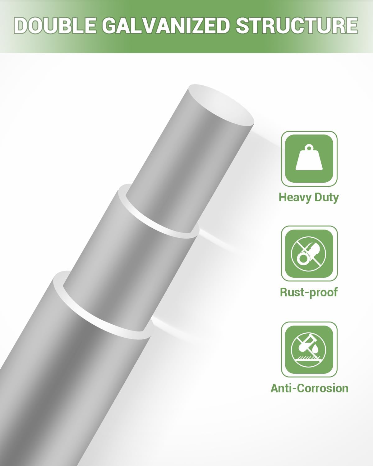 Cattle Farm Fence, 5ft x 164ft Galvanized Wire Fencing for Goat Deer Hog Yard Livestock Animals Protection