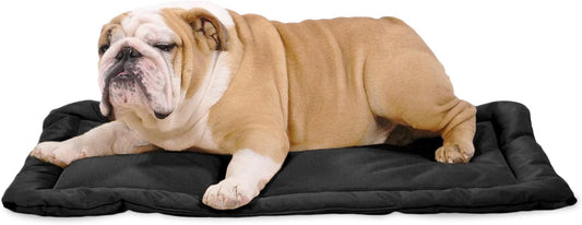 K9 Ballistics Tough Ripstop Dog Crate Pad - Durable & Machine Washable with Non-Skid Bottom and 120-Day Warranty, Fits 36" Wire Crates - Medium Obsidian Black