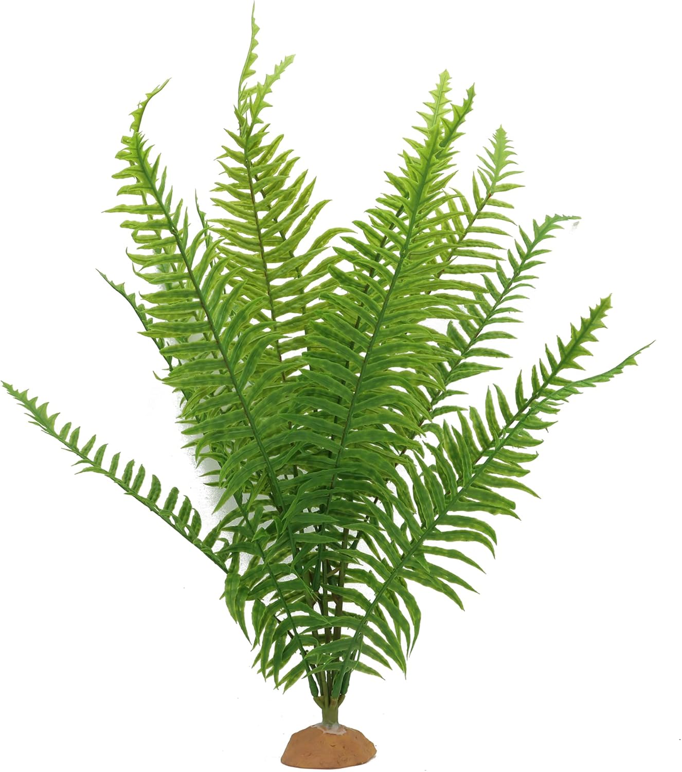 JIHAQUA Fake Fern Plants, Reptile Plastic Terrarium Decor, Reptiles Amphibians Tank Accessories for Crested Gecko Leopard Lizard Chameleon (Fern-L)
