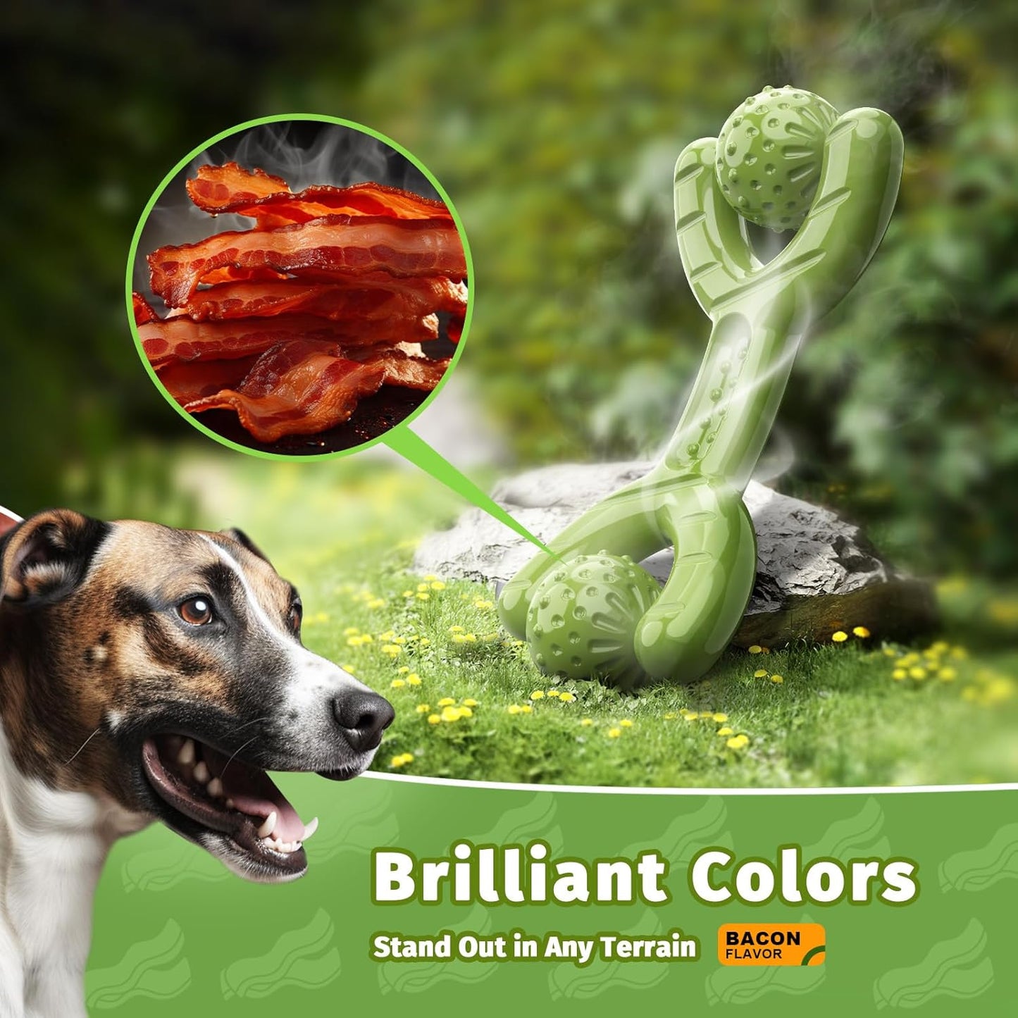 Indestructible Dog Toys for Aggressive Chewers - Heavy Duty Chew Proof Durable Toy for Large Breed Dogs, Interactive Tough Nylon Bone for Boredom Relief & Mental Stimulation