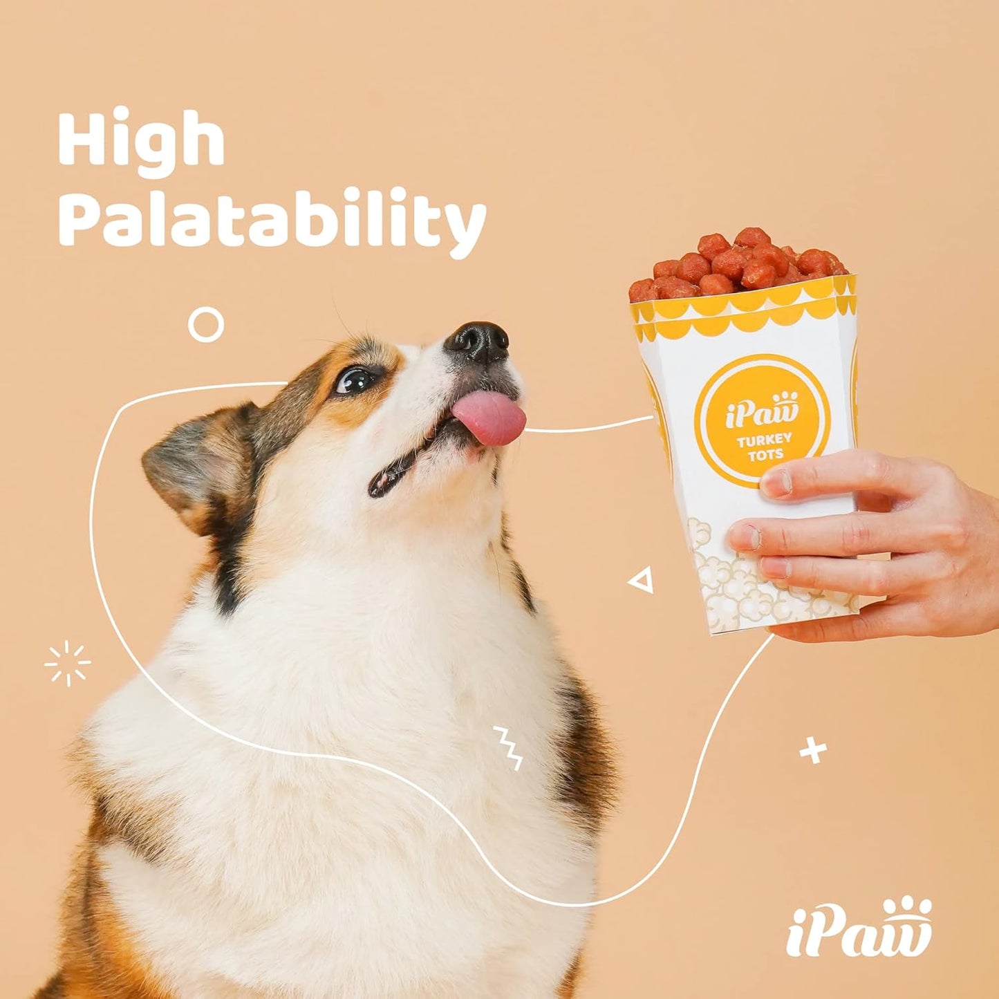 iPaw Chicken Tots Dog Treats for Puppy Training, All Natural Human Grade Dog Treat, Hypoallergenic, Easy to Digest (Chicken Tots)