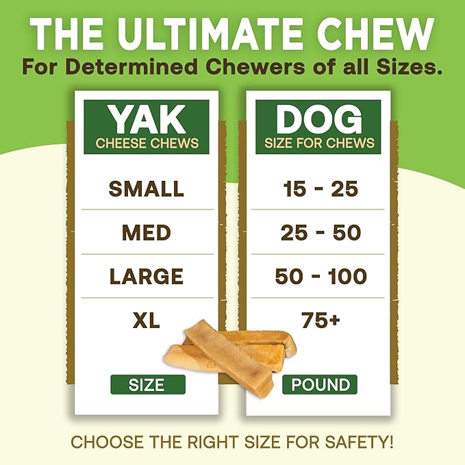 EcoKind Premium Gold Yak Cheese Himalayan Dog Chews, Dog Treats Large Breed, All Natural, High Protein, for Aggressive Chewers, Large - 8+ Chews (2 lb)