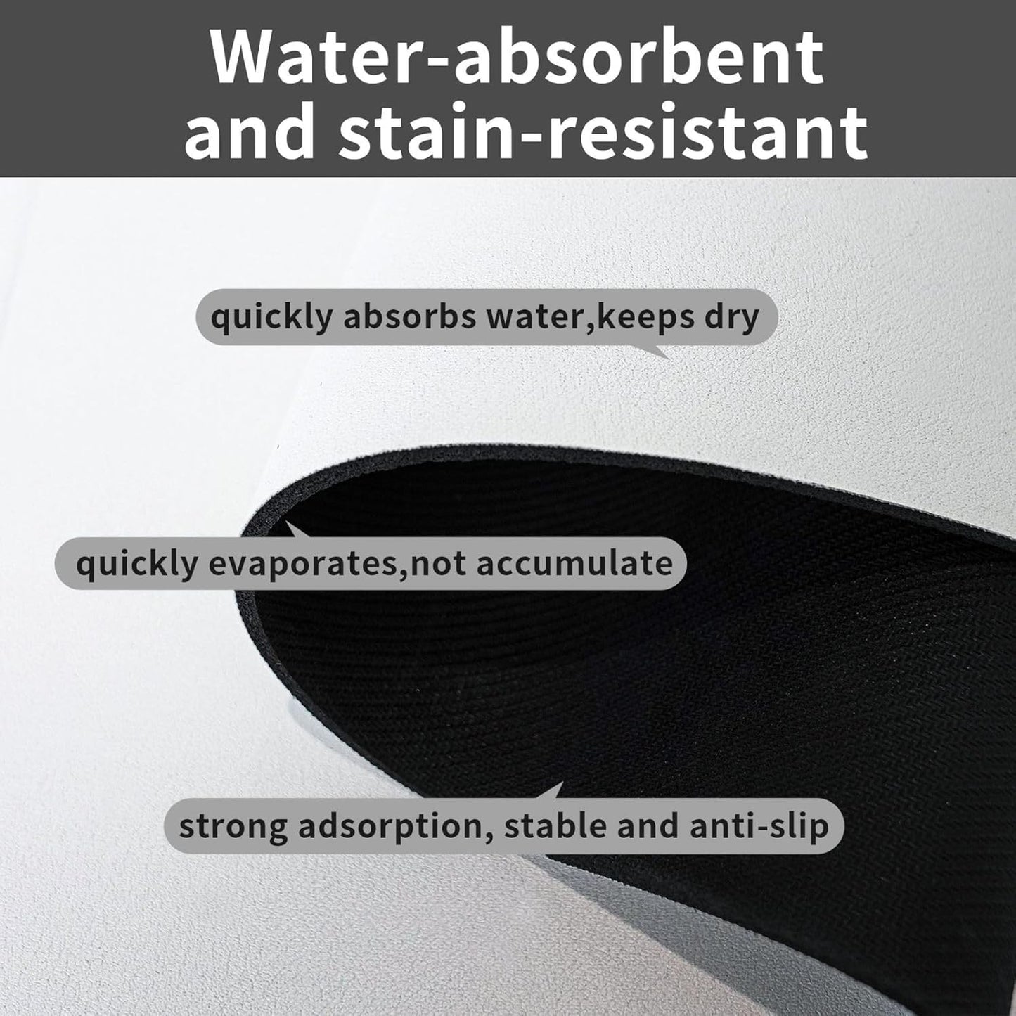 Boho Craft Design Dog Food Mat Absorbent Bowl Mats No Stains Quick Dry Waterproof Pet Cat Placemats for Food and Water, 30x45cm