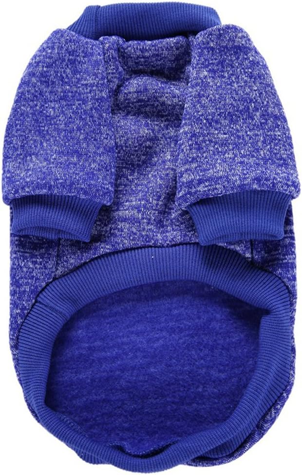 Jecikelon Dog Clothes Dogs Sweater Soft Puppies Clothing Winter Puppy Sweaters Warm Outfit for Dogs Small XXS XS Cat Apparel (Dark Blue, XXS)