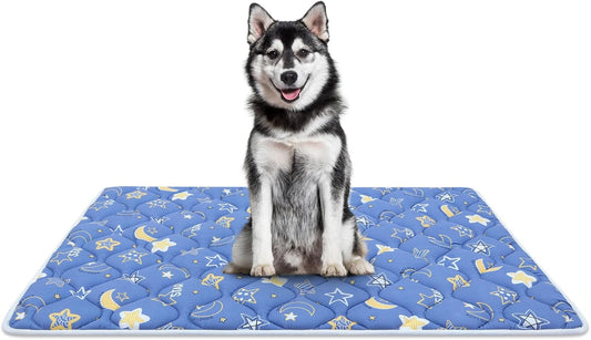 Bubble bear Dog Crate Mat - Ultra Soft, Washable & Anti-Slip Kennel Pad for Small/Medium/Large Dogs, Dark-Hued to Hide Stains (48"x30")