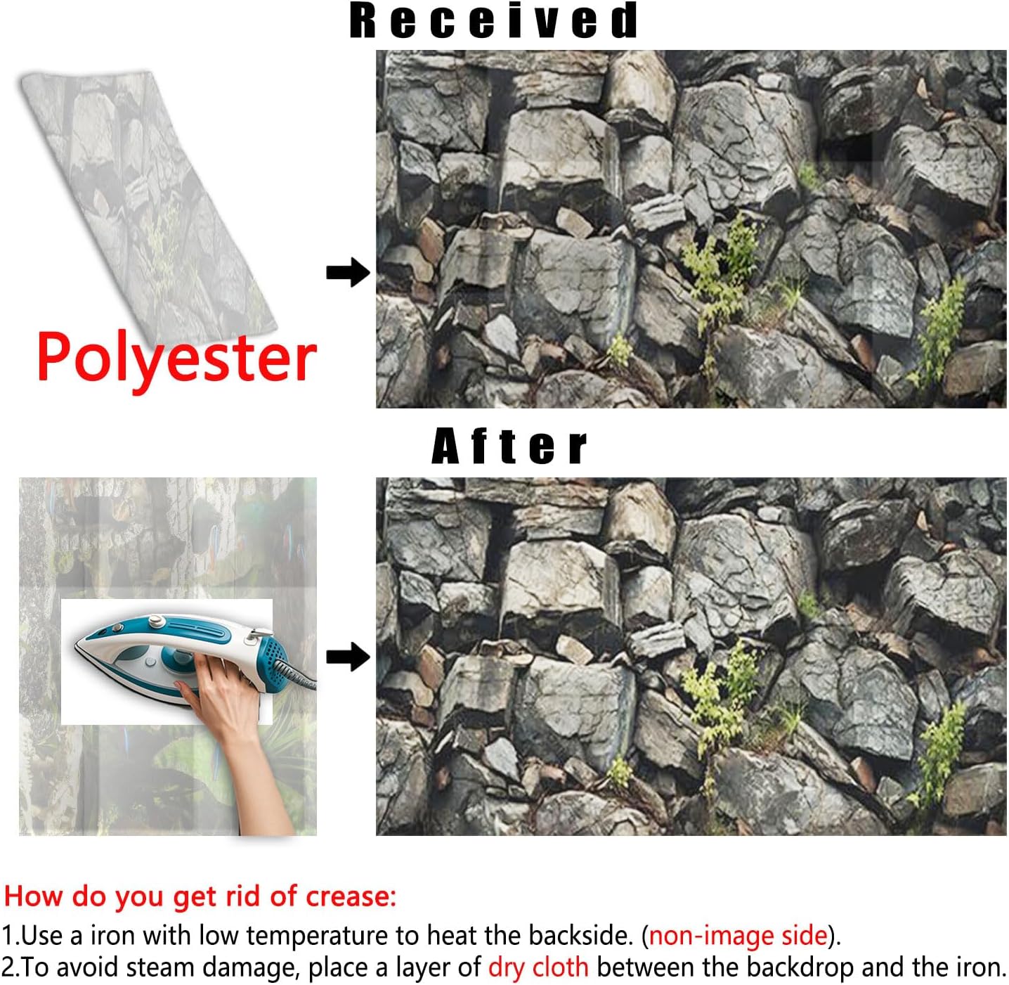 30X12IN Stone Aquarium Background, Rock Fish Tank Background, Natural Rocky Glass Terrarium Background with 8 EVA Double-Sided Tape