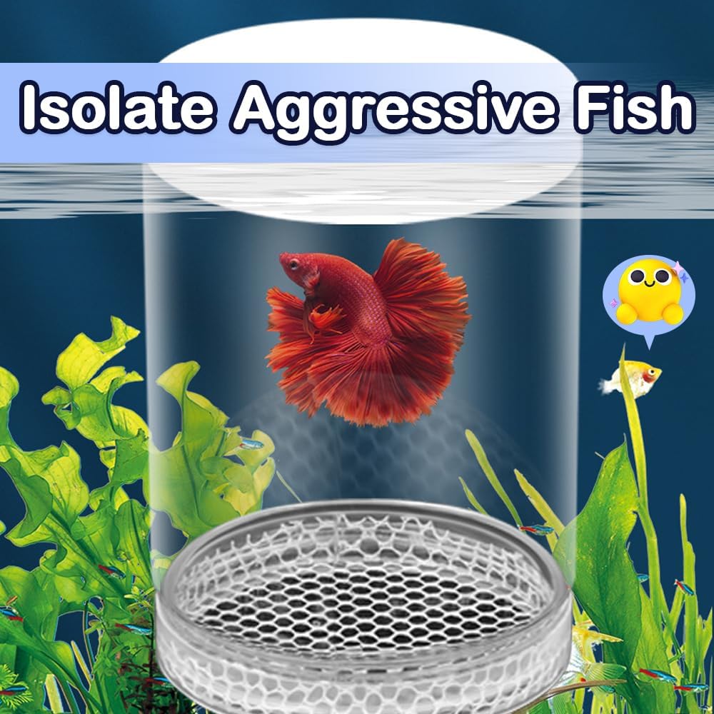 Breeder Box Fish Tank,Fish Breeder Box for Floating Aquarium,Isolation Breeding Boxes,Separator for Baby Fish, Clownfish, Betta Eggs