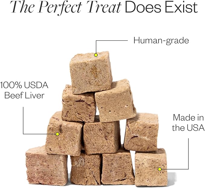 Maev Human-Grade Freeze Dried Raw Beef Liver Treats | 100% USDA Certified Single-Ingredient | Healthy, Human-Grade Dog Snacks | Perfect for Training & Sensitive Diets