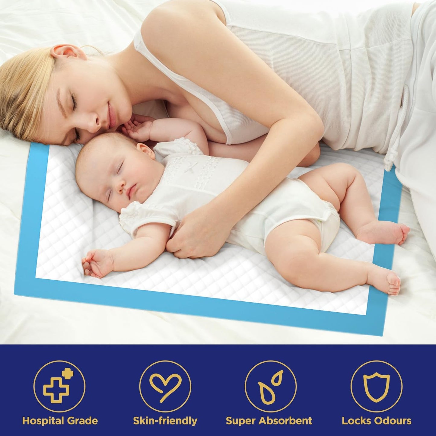 Incontinence Bed Pads Disposable Underpads for Adults, Children and Pets,Absorbency Disposable Bed Pads for Incontinence (36Lx23W,30Pads)