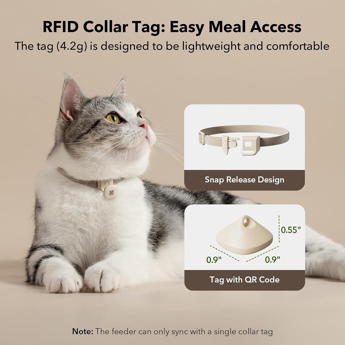 Bundle of PETLIBRO Upgraded RFID Automatic Cat Feeder, 2 Packs 5G Wi-Fi Automatic Pet Feeder, 3L Auto Cat Feeder App Control with Light Collar Tag + PETLIBRO 6 Packs Pet Food Desiccant Bag