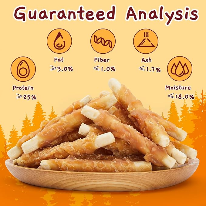 Jungle Calling Chicken Wrapped Biscuit Dog Treats, Grain-Free & Rawhide-Free Dog Chews, Crunchy Training Snacks for Small, Medium & Large Dogs, 21.2 oz