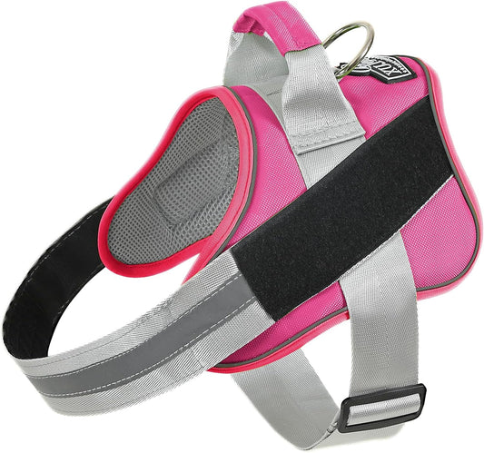 Bolux Dog Harness, No-Pull Reflective Dog Vest, Breathable Adjustable Pet Harness with Handle for Outdoor Walking - No More Pulling, Tugging or Choking (Fuchsia, XX-Large (Pack of 1))