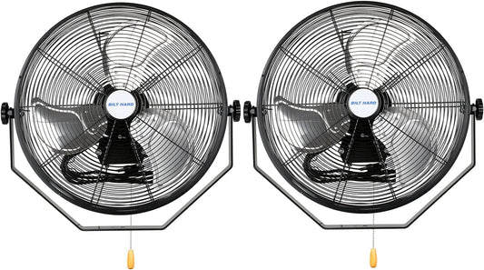 BILT HARD 20 inch Industrial Wall Fan, 4600 CFM, 3-Speeds High Velocity Wall Mount Fan with Sealed Motor, 2 Pack