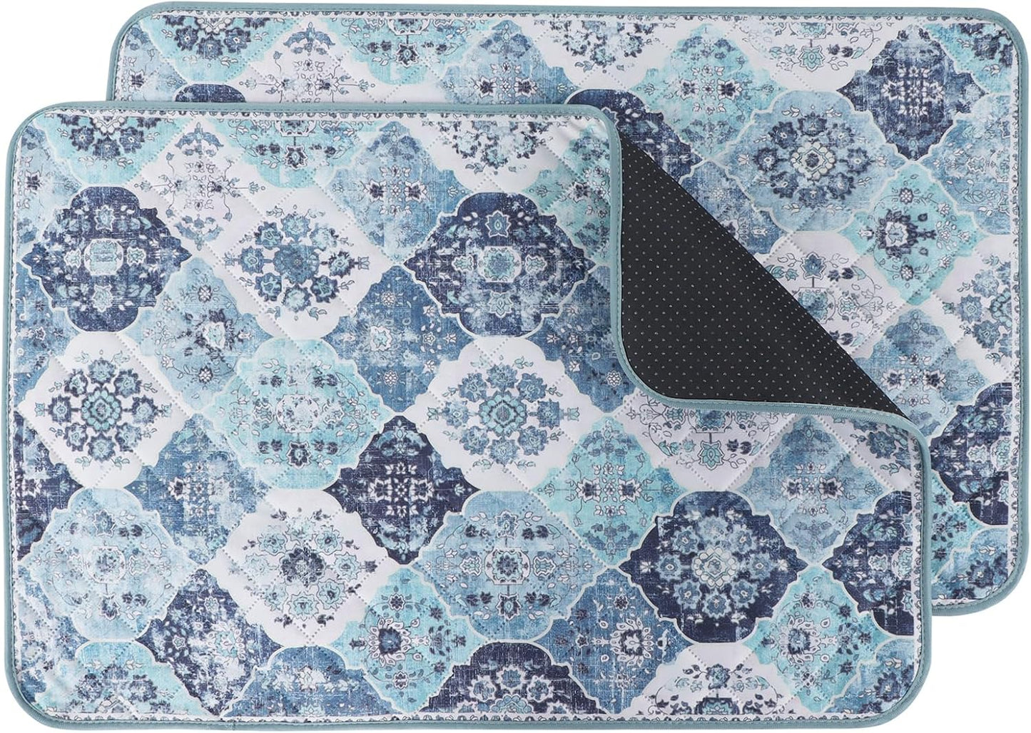 IEUUMLER Washable Pee Pads for Dogs, 2 Pack Reusable Non-Slip Grip, Super Absorbent Waterproof Puppy Pads for Potty Training, Playpen, Crate, Whelping Box EU011 (Blue, 36" x 36")