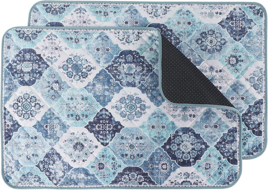 IEUUMLER Washable Pee Pads for Dogs, 2 Pack Reusable Pee Pads for Dogs Non-Slip Grip, Super Absorbent Waterproof Puppy Pads for Potty Training, Playpen, Crate, Whelping Box EU011 (Blue,41" x 41")