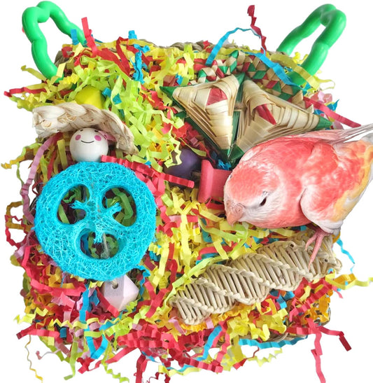 Bird Toys For Cockatiels, Tyotrbs Bird Toys For Conures Parakeet Toy BirdsToy For Parrots Birds Foraging Toy ParrotToys BirdCage Accessories Lovebird Cage Accessories for Small Birds