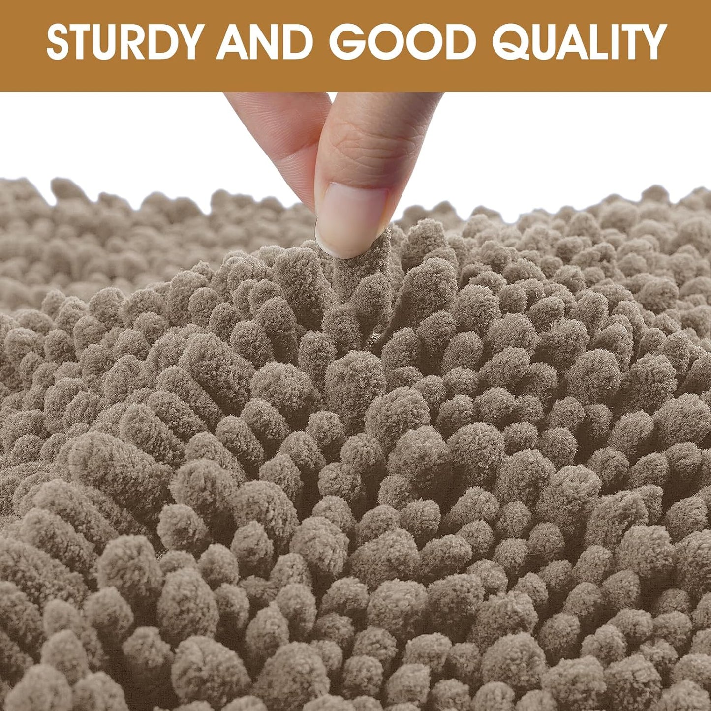 IM HOME Extra Large Dog Door Mats for Muddy Paws, Chenille Absorbent Dog Mats, Non Slip Heavy Mud Mat for Dogs, Soft Pet Mat for Entryway, Mud Paws, Inside Floor,60" x 36", Beige