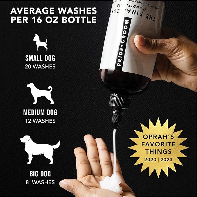 Pride and Groom The Final Coat Dog Conditioner – Formulated with All Natural Ingredients to Untangle and Nourish Any Coat for Improved Manageability and Long Lasting Shine – 16oz