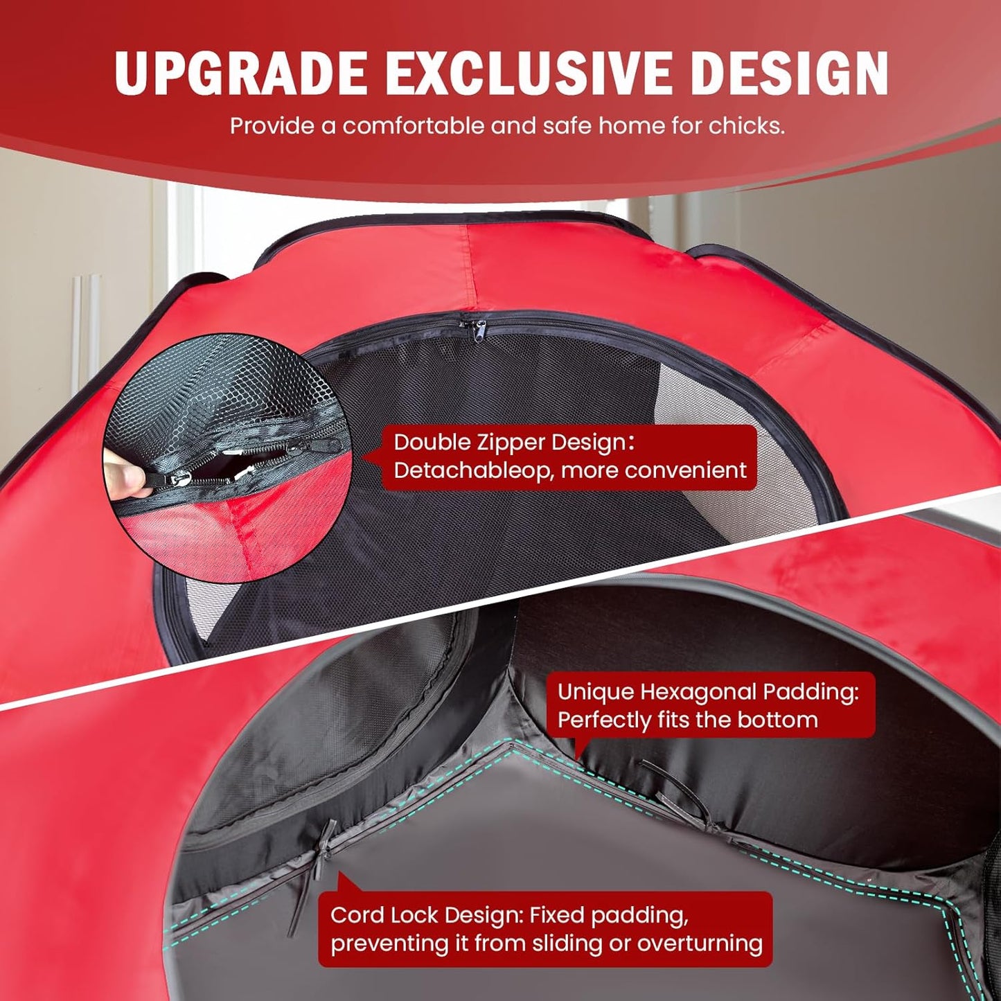 Brooder Box for Chick Starter Kit - Brooder Pen/Baby Chicken Supplies Brooder Box with Ideal Size Brooding Up to 15 Baby Chick, Duck and Quail