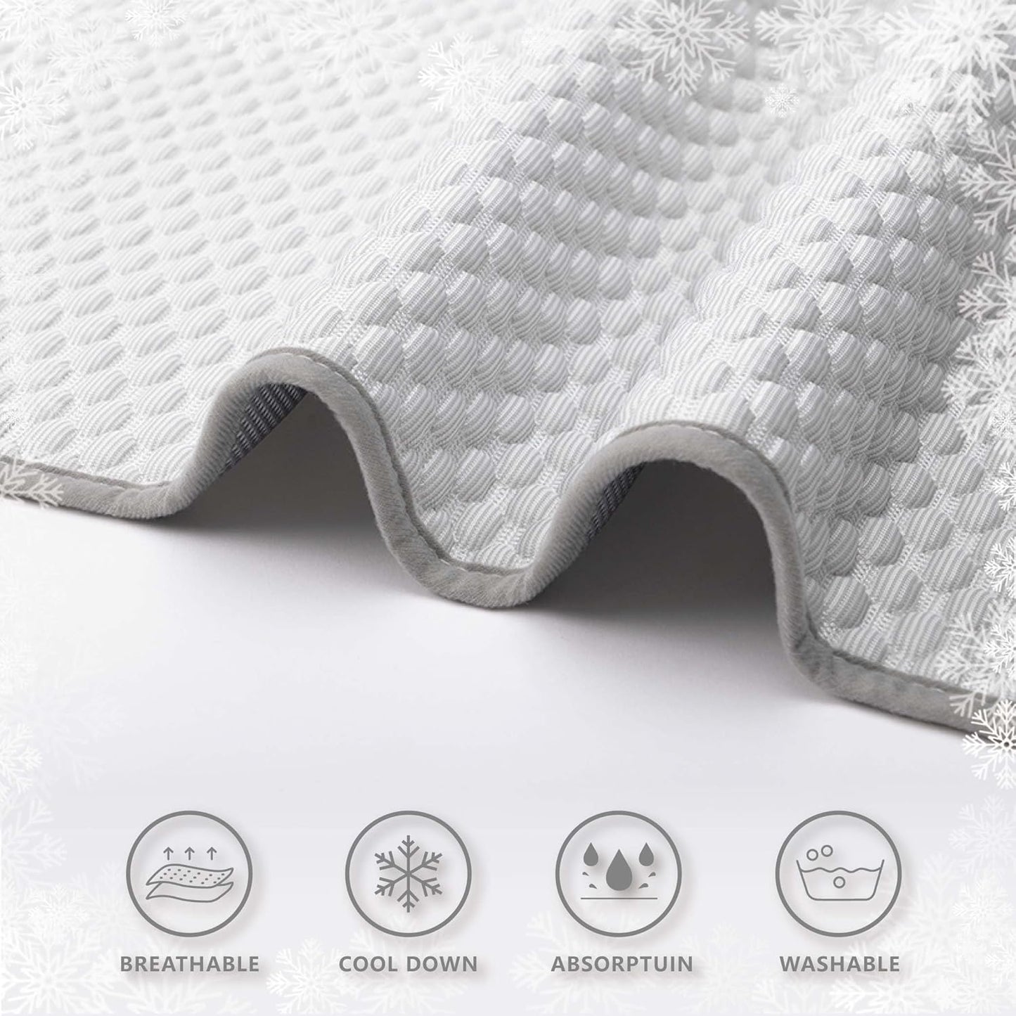 MICROCOSMOS Pet Cooling Mat & Sleeping Pad- Breathable Bubble Surface, EZ Clean. Keep Cooling for Pets, Kids and Adults in Summer.(GreyWhite, 40" x 28")