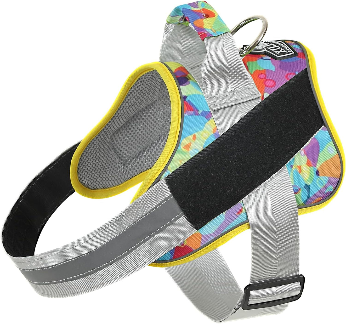 Bolux Dog Harness, No-Pull Reflective Dog Vest, Breathable Adjustable Pet Harness with Handle for Outdoor Walking - No More Pulling, Tugging or Choking (X-Small (Pack of 1), Watercolour)