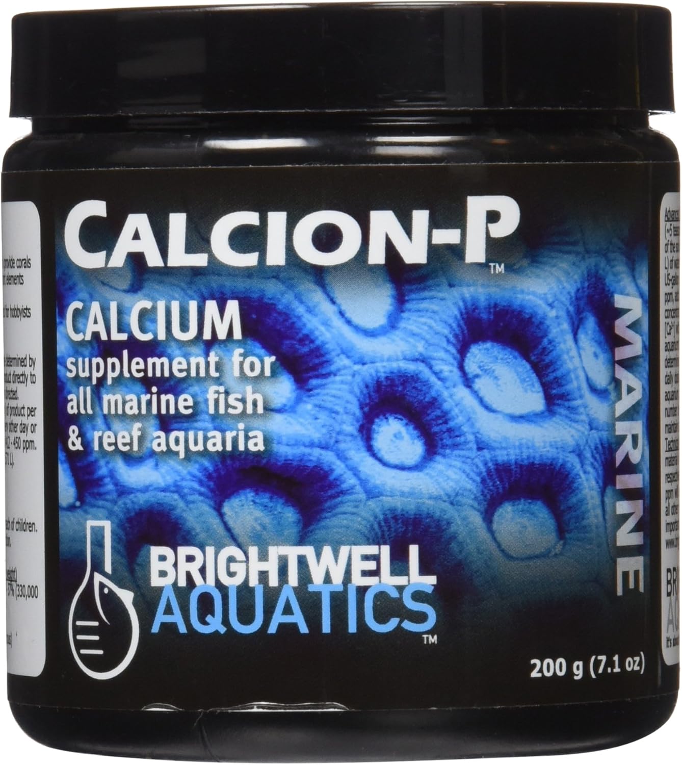 Brightwell Aquatics Calcion-P - Powdered Calcium Supplement for Marine Aquariums, 200 grams