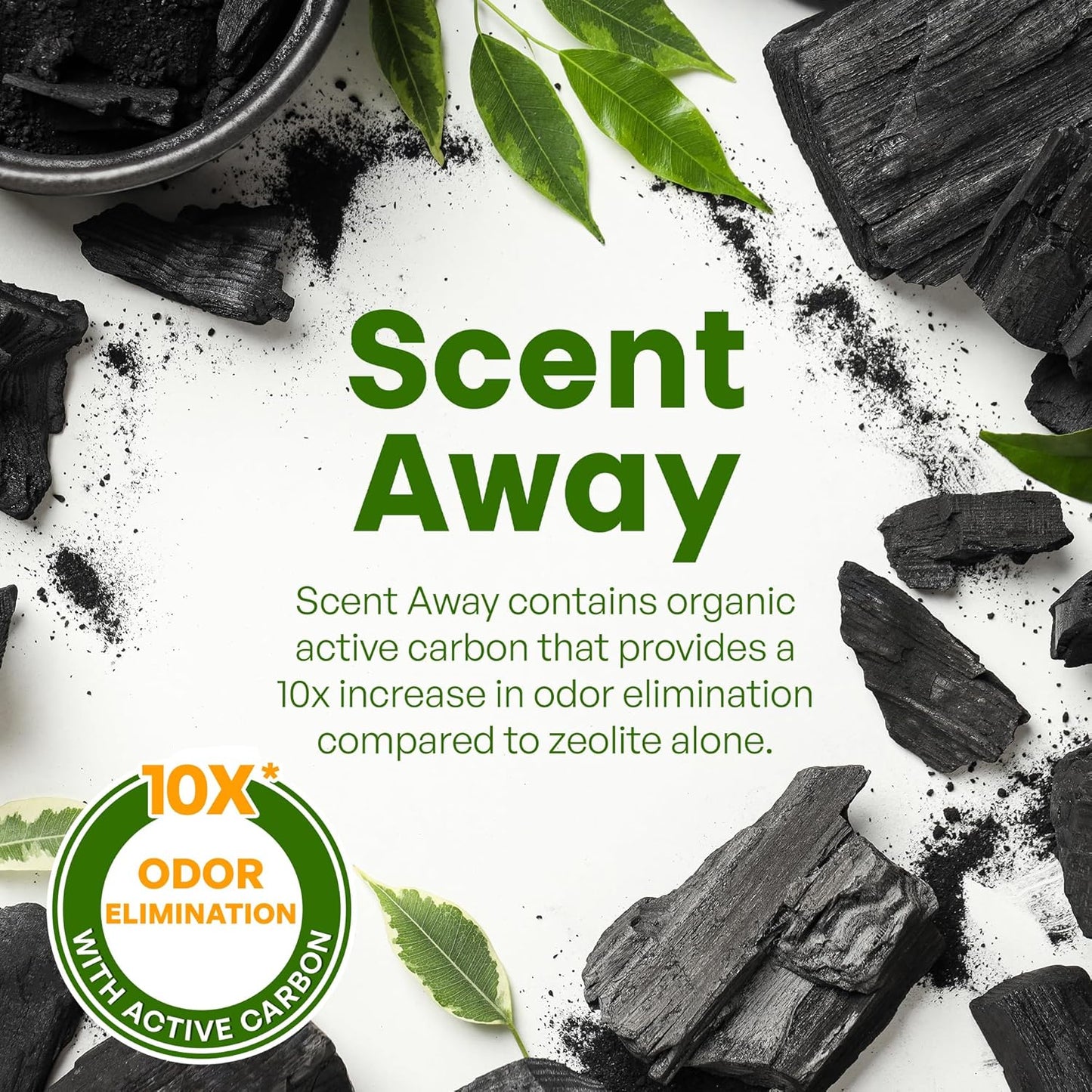 Cat Litter Deodorizer | Litter Box Odor Eliminator | Fragrance-Free with Active Carbon | Eliminates Cat Odors and Smells to Keep Your Home Fresh and Clean (Pack of 1)