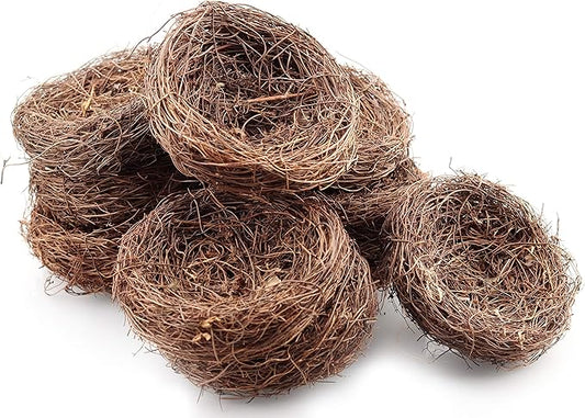 Exasinine 10 Pcs 5.5'' Artificial Bird Nest for Crafts, Easter, Party, Wedding, Patio Garden, Succulent Planter, Moss Landscape, DIY Terrarium and Spring Vignettes (5.5 Inches)