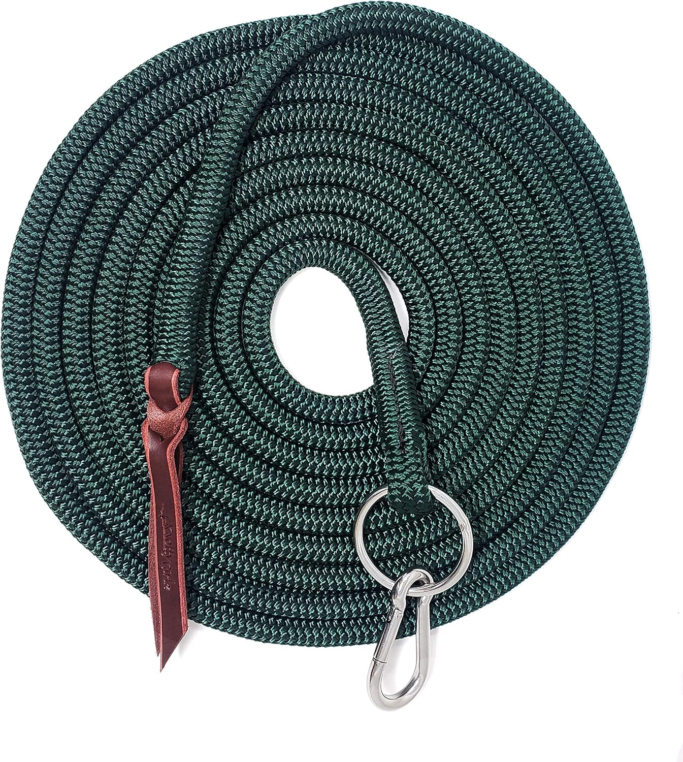 22' Long Line with SS O Ring and Carabiner (Hunter Green)